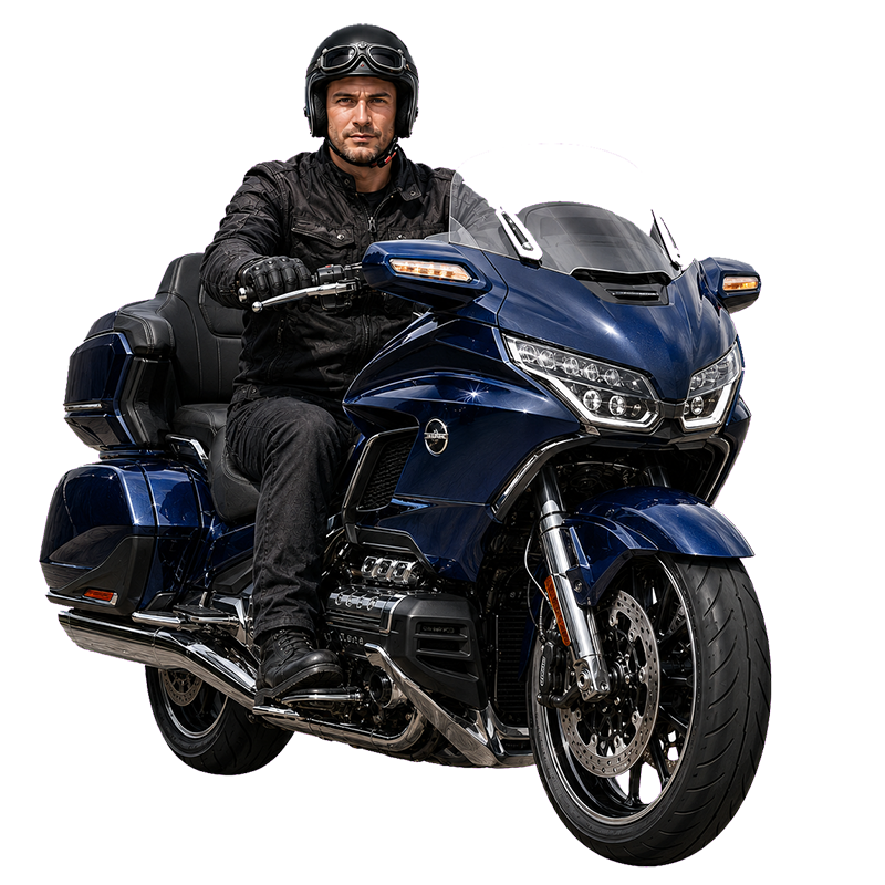Moto turystyczny niebieski 40